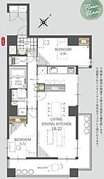 ライオンズマンション泊 2LDKの間取図画像