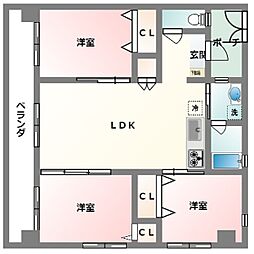 間取図画像 3LDK