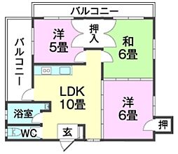 メゾンエナージ 3LDKの間取図画像