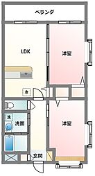 MARE 2LDKの間取図画像