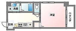 ヒルトップフローラ 1Kの間取図画像