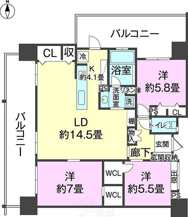 プレサンスロジェ嘉手納レーヴ ※間取り図と現況が異なる場合は現況優先。