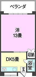 銘苅アパート 1DKの間取図画像