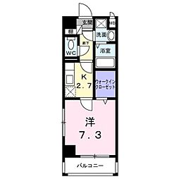 M'sファミーユ泉崎 1Kの間取図画像
