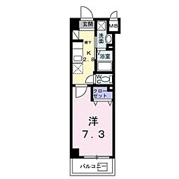ラフレシールシマ 1Kの間取図画像