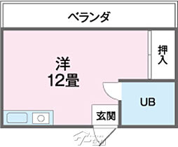 エトワール崎原 ワンルームの間取図画像