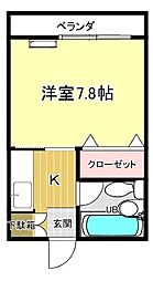 メゾンうちま 1Kの間取図画像