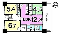 バス 第一佐真下下車 徒歩1分の賃貸アパート 7階3LDKの間取り
