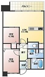 宜野湾市我如古3丁目マンション 2LDKの間取図画像