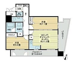D'グラフォート沖縄タワー 2LDKの間取図画像