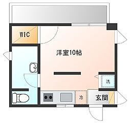 コーポみち ワンルームの間取図画像
