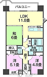 ファミール西町ポートサイド 3LDKの間取図画像