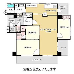 ベアーズコート美浜B 3LDKの間取図画像
