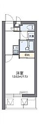 レオパレス牧志 1Kの間取図画像