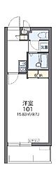 レオパレスハル 1Kの間取図画像