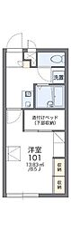 レオパレスＭｏｒｉ 1階1Kの間取り