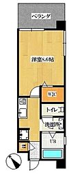 沖縄都市モノレール 古島駅 徒歩16分の賃貸マンション 4階1Kの間取り