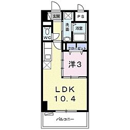 アンドーバーテラス識名 1LDKの間取図画像