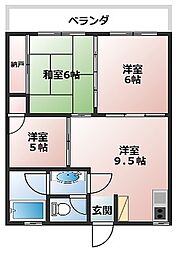 メゾン伊佐 3DKの間取図画像