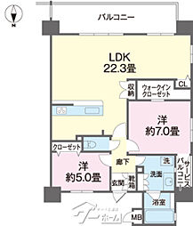 間取図画像 2LDK