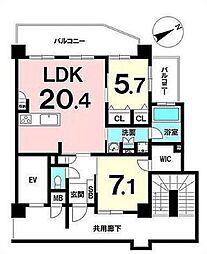 プレサンスロジェ西原レーヴの間取図画像