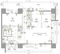 ワイズエステムコート新都心上之屋2 3LDKの間取図画像