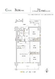 ソルテラス沖縄北谷フィールザシー 303 3LDKの間取り