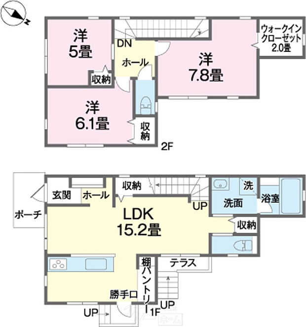 竣工予定間取り（竣工時には変更が出る場合があり、竣工時現状を優先します）