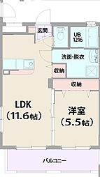 Grand Court(グランコート) 2号室 1LDKの間取図画像