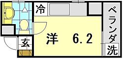 Dear ワンルームの間取図画像