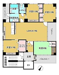 パークビル 4LDKの間取図画像