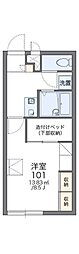 レオパレス西原 1Kの間取図画像
