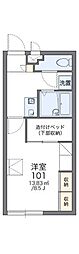 レオパレス高原 1Kの間取図画像