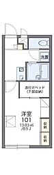 レオパレスめんそーれー 1Kの間取図画像