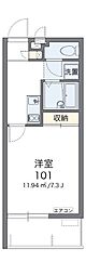 クレイノCrystal1 1Kの間取図画像
