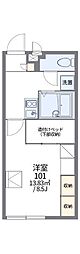 レオパレスEIKI 1Kの間取図画像