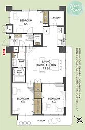 ライオンズマンション真志喜 3LDKの間取図画像