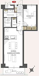 ライオンズマンション首里第2 1LDKの間取図画像