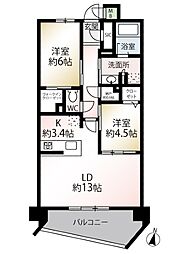 プレミスト北谷伊平Sea&Forest 2LDKの間取図画像