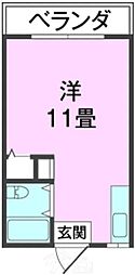 サンヒルズ長田 ワンルームの間取図画像