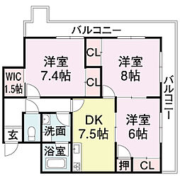 ゴトービル 3SDKの間取図画像