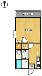 グランシャンテ水口 1Kの間取図画像