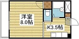 エステイトハイツ 1Kの間取図画像
