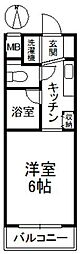 メゾン・ド・メシュー 1Kの間取図画像
