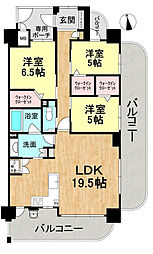 アルファガーデン持田 3LDKの間取図画像