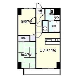 ビッグウエスト3 2LDKの間取図画像