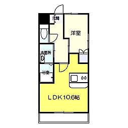 サンフィット 1LDKの間取図画像