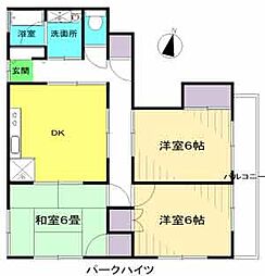 パーク・ハイツ 3DKの間取図画像