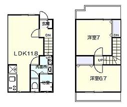 フォンテーヌパルク・MB 2LDKの間取図画像