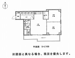 ドミール道後 1LDKの間取図画像